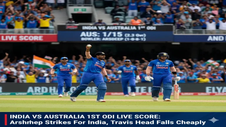 ind-vs-aus-1st-odi-live-arshdeep-singh-travis-head-wicket-dls-chase