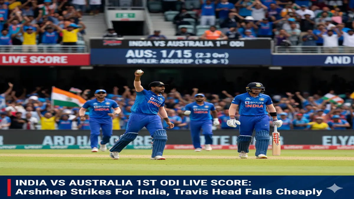 ind-vs-aus-1st-odi-live-arshdeep-singh-travis-head-wicket-dls-chase